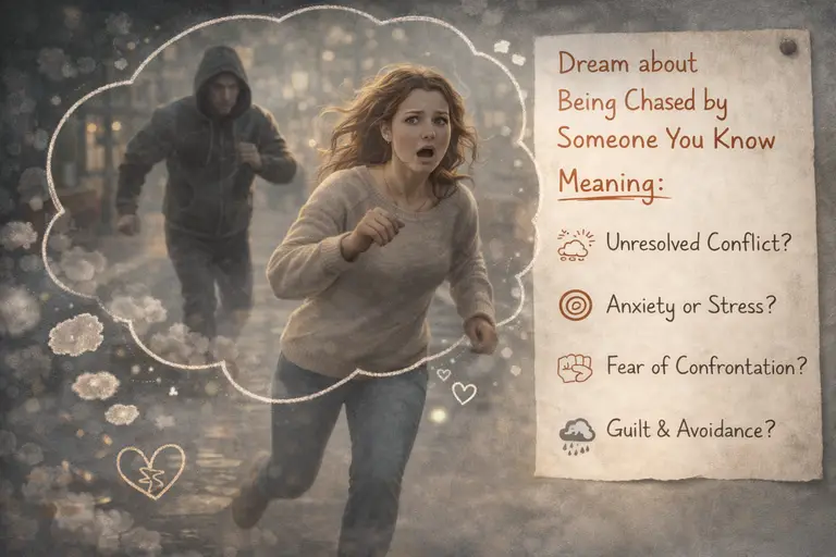 Dream about being chased by someone you know meaning