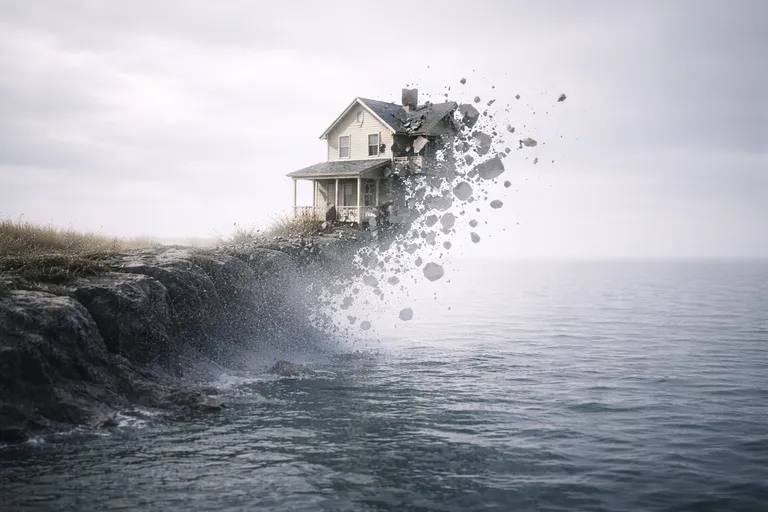Your Childhood House Crumbling into the Sea